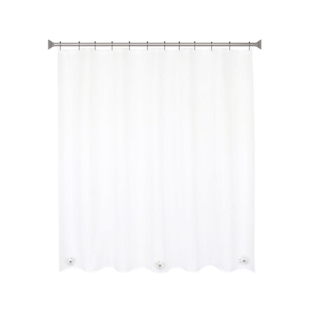 Kenney Mfg Medium Weight PEVA Shower Liner and Ring Set, 70" W x 72" H, Clear KN61708